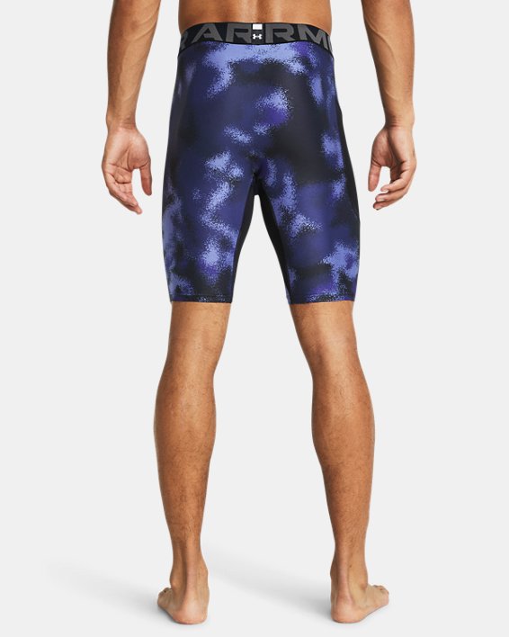 Men's HeatGear® Printed Long Shorts in Purple image number 1